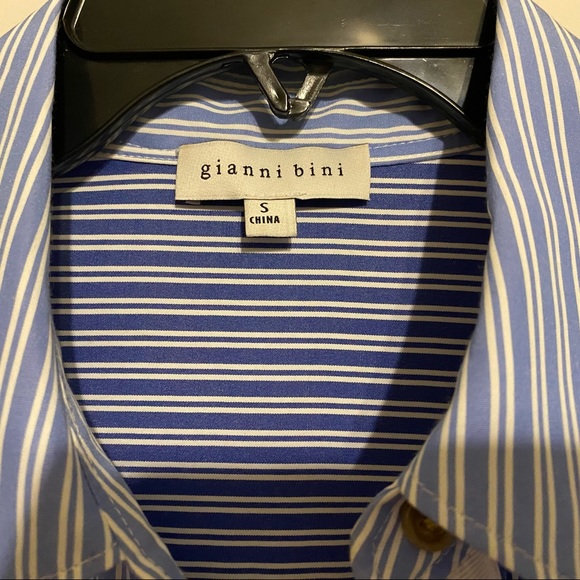 Gianni Bini Tara Stripe Color Block Button Down - Picture 2 of 4